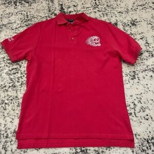Liquid Death cotton polo pink